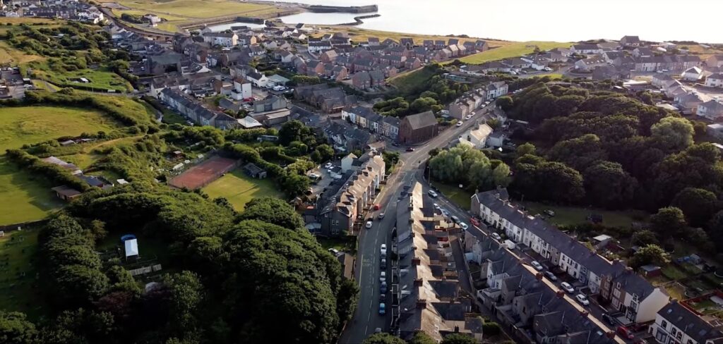 Harrington town, top view