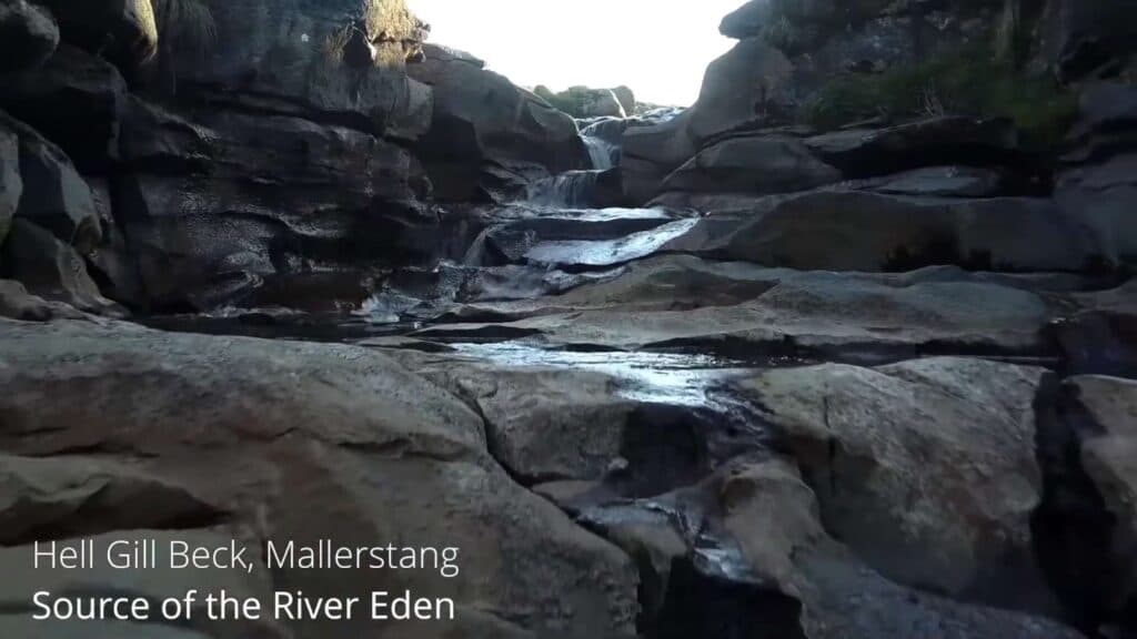 Close up of Cumbria's river Eden